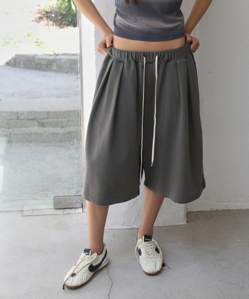 LANGER [Plc] Solid Bermuda Pants_4Colors