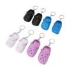 8Pcs Slipper Keychain Assorted Colors Soft Silicone Simple Stylish Hole Shoes Keychain for Backpack Clothes Decoration
