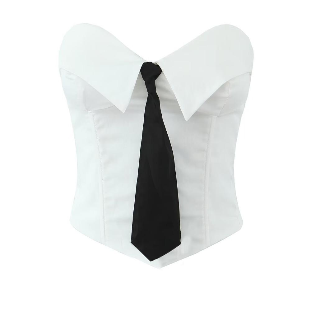 Slim Fit Strapless Sliming Vest Sleeveless Crop Tube Tops Elegant Women Corset  Travel
