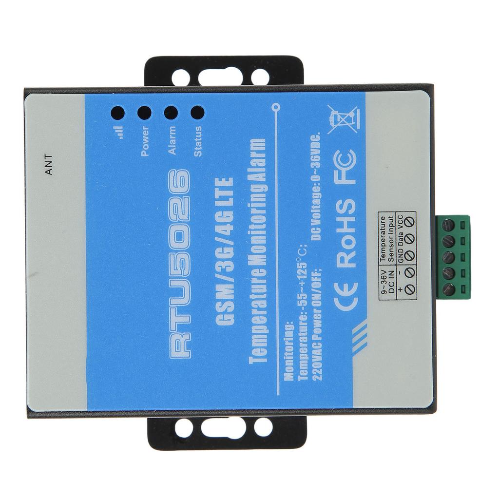Temperaturlarm 12VDC GSM 3G 4G RTU Metall för Solkraftverk Meteorologiskt Observatorium