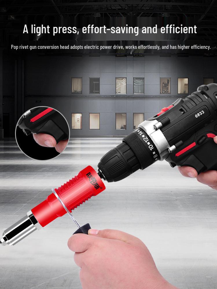Automatic Electric Pop Rivet Gun Converter with Mandrel