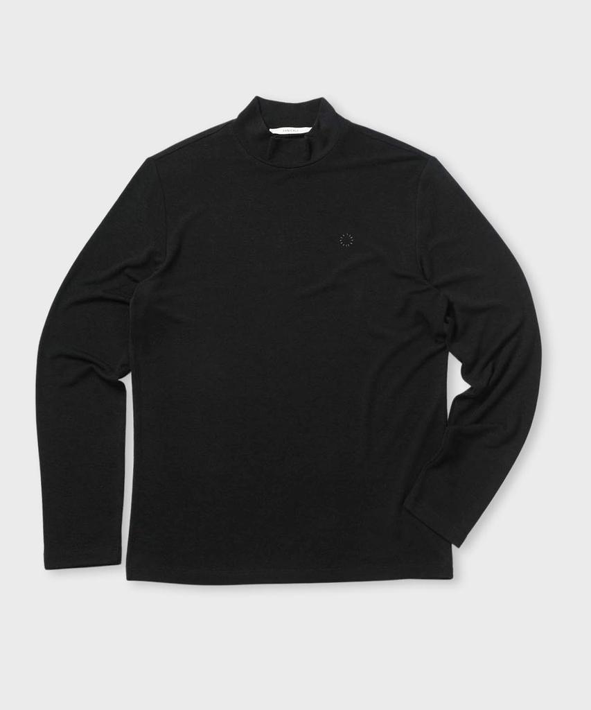 PANICALE Slim Fit Embroidered Turtleneck T-Shirt [7 Colors]