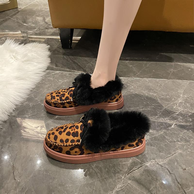 Brand Female Shoes 2024 Casual Platform Women's Boots Fleece To Keep Warm Furry Women Shoes Plus Size Snow Boots Botas De Mujer