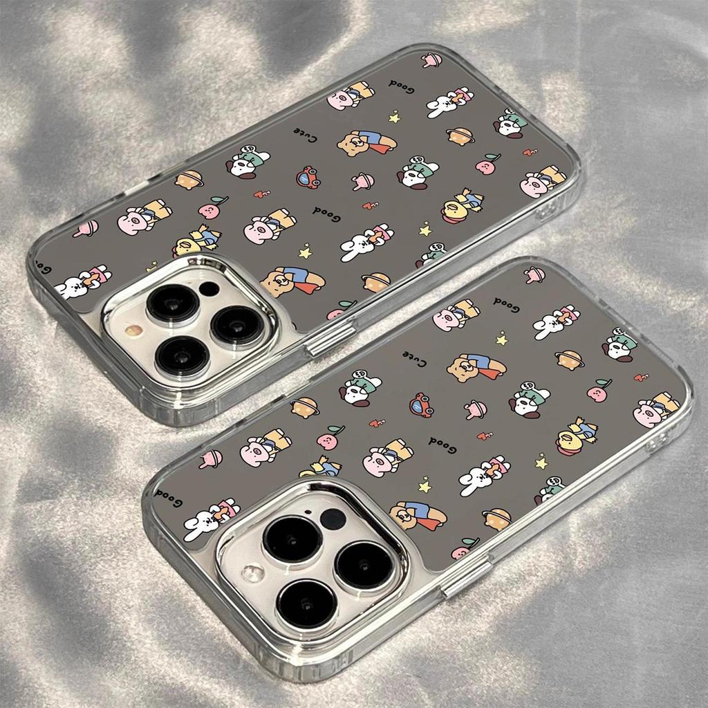 For Cute Little Fresh Cartoon for IPhone Phone Case with Mirror for Apple 13pro Phone Case