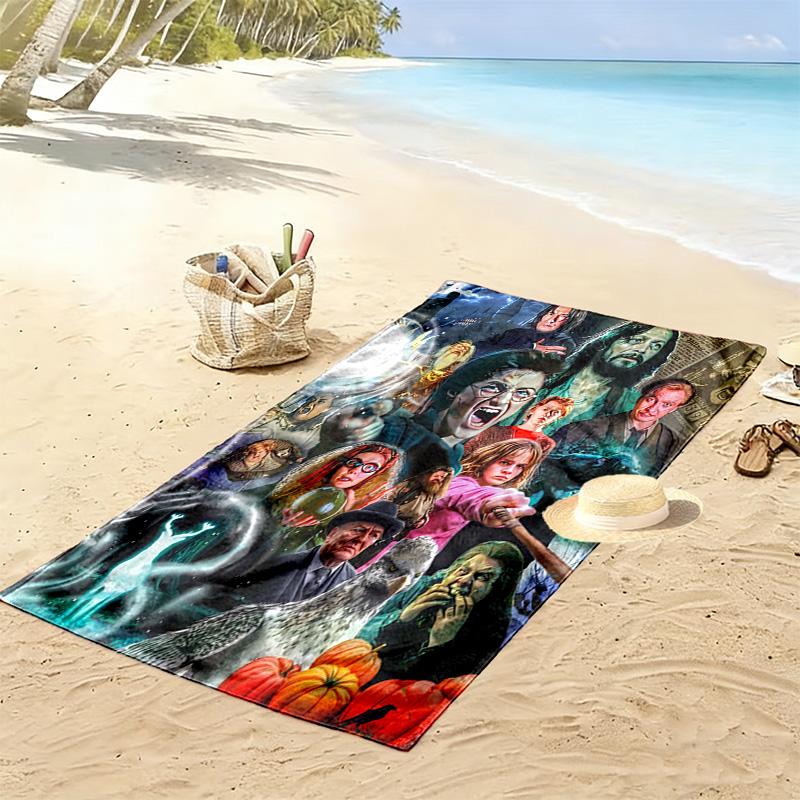 Magic School Story Print Beach Towel, Large Soft Quick Dry Towel for Beach Camping Swimming