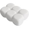 10Pcs White Dices Cube Six Sided Dices with Round Corners 16MM Acrylic Dices for Classroom Board Game Sticker