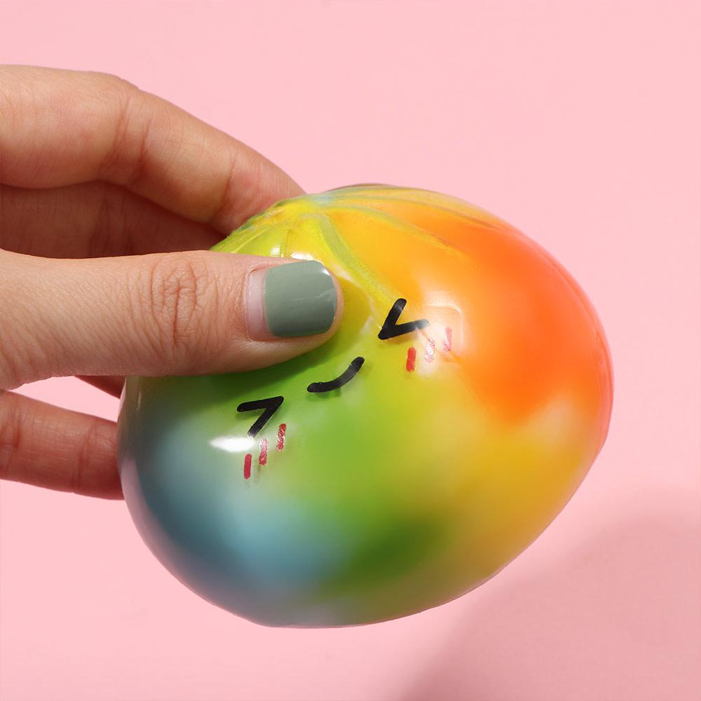 Regenbogenfarbe Quetsch-Knödel Langsam aufsteigender Sensorischer Fidget Ball Knödel Quetschspielzeug Kinder Erwachsene
