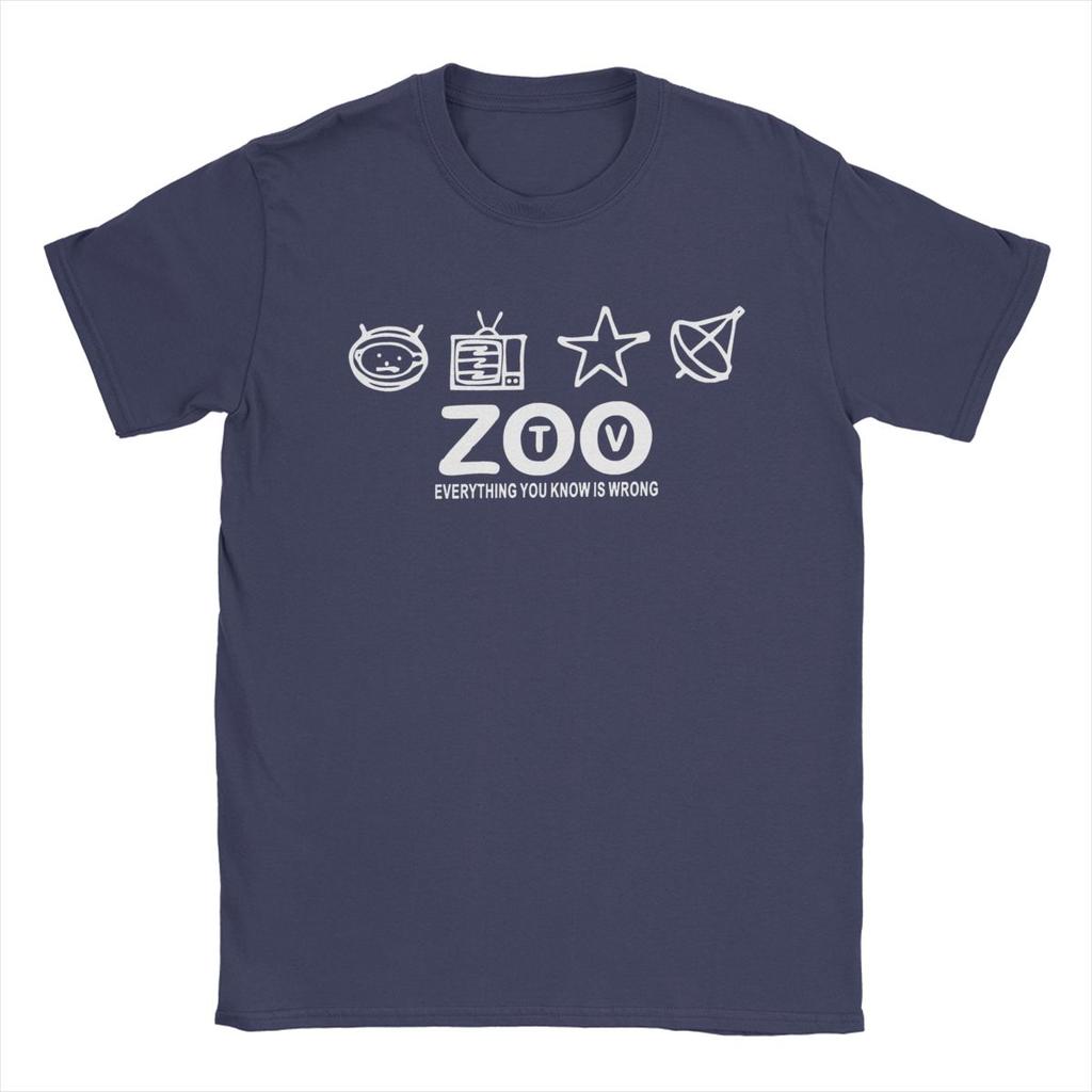 Pánske tričko U2 Zoo Band Čistá bavlna Vrchy Módne Krátky rukáv Okrúhly výstrih Tričká 4XL 5XL Tričká