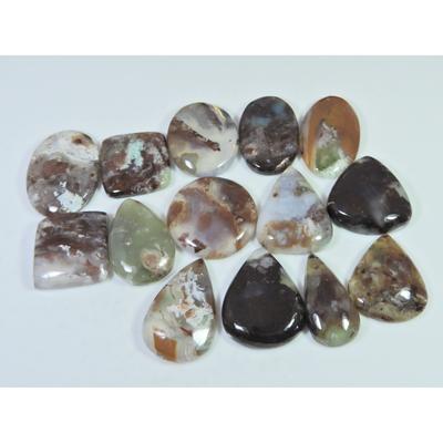 315Cts. Natural Chrysoprase Mix Shape Cabachon Loose Gemstone 14 Pcs Lot C-2575