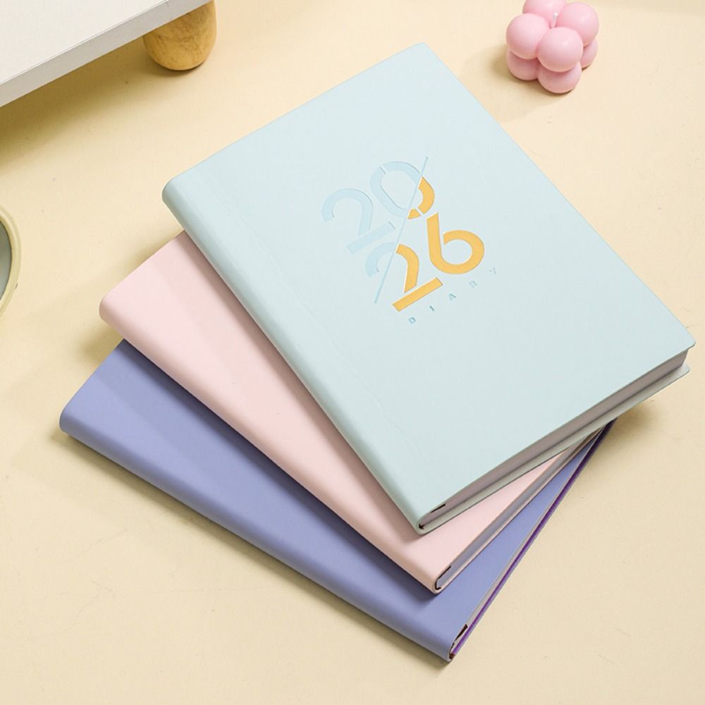 12 Months 2026 Schedule Planner Notepad Wear-resistant 365 Days Efficiency Notebook  Stationery
