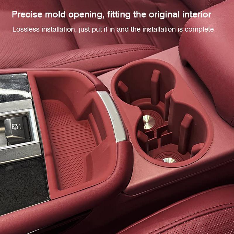 Car Center Storage Box Cup Holder For Porsche Macan 2014-2026 -2026 Soft Waterproof Central Console Organizer Protector