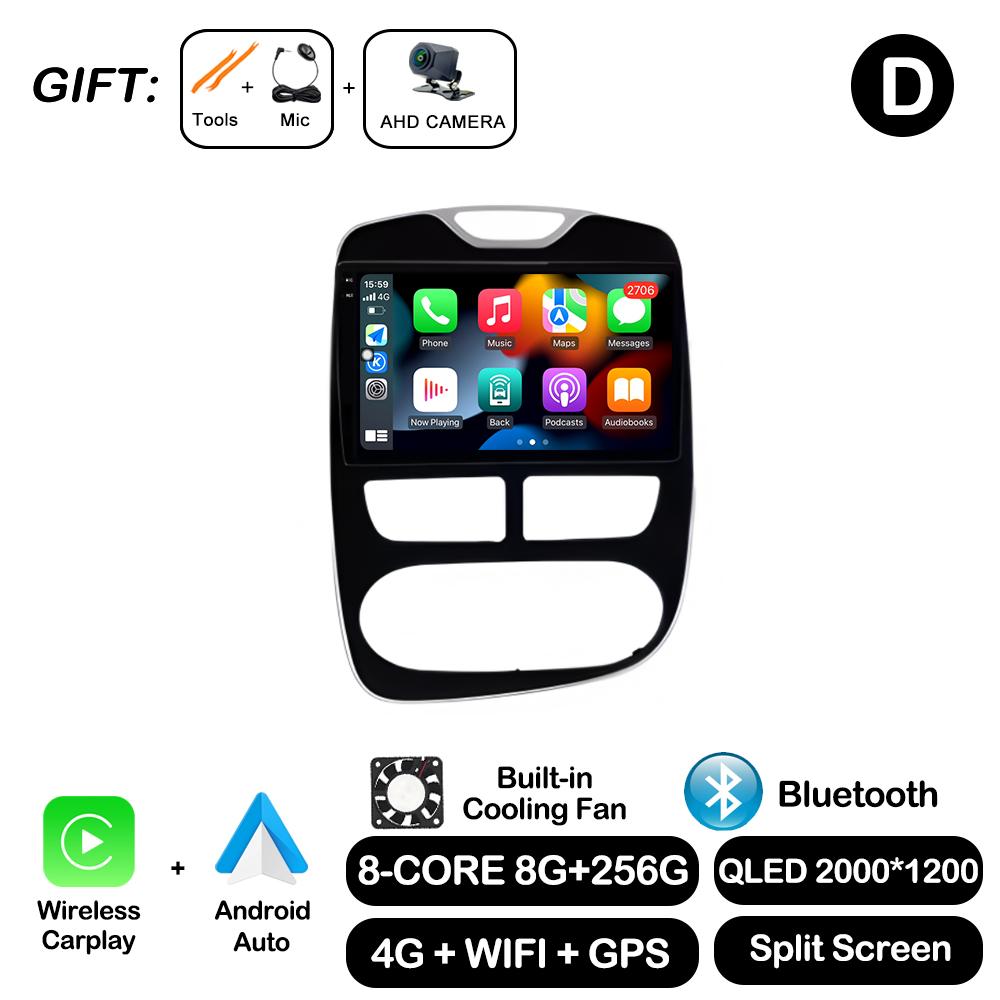 10'' For Renault Clio 4 2012 - 2016 Carplay Car Radio Multimedia Video Player Android Auto 4G WIFI GPS Navigation DSP stereo BT