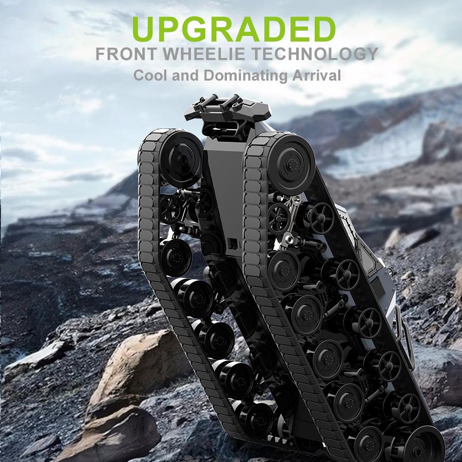 New Upgrade C8812 MAX / C8812 RC Car Full Scale Tracked Tank Simulation LED Light Drift Remote Control Off-Road Vehicle for Kids