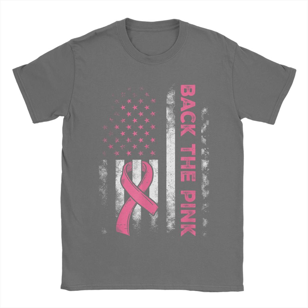 Herren Unterstütze das Pink US-Flagge Brustkrebs-Bewusstsein Frauen Männer Kinder T-Shirt T-Shirts Kleidung Sommer Y2K Basic Kurzarm