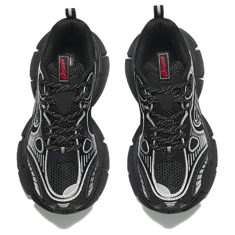 Anta Champion Series AG-G01 Fashion Trend Non-Slip Low-Top Casual Shoes Women sneakers Black Silver 122438805A-1