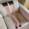 Ultra-Thin Sexy Foot Shaped Stockings Gothic Wide Rib Cut Retro Nude Long Stockings Thigh High Non-Elastic Hosiery For Women