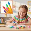 195PCS Pencil Top Erasers, Latex Free Chisel Shape Top Pencil Erasers, 10 Assorted Colors Classroom Erasers for Teachers, Students, School and
