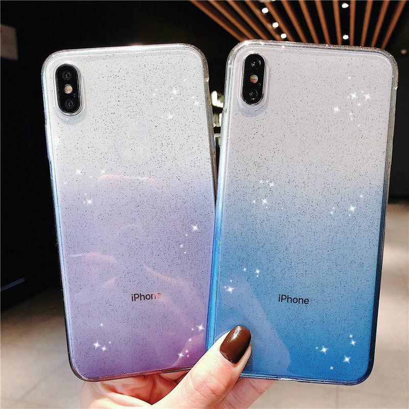 Buy Glitter Gradient Colors Phone Case For iPhone 11 Pro X XR XS Max 7 ...