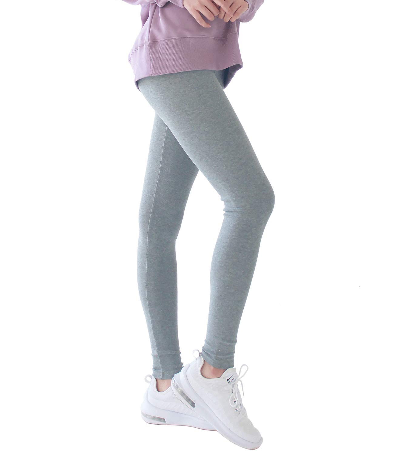 

EASYDWELL Флисовые леггинсы для осени и зимы, доступны в 6 больших и простых женских персиково-коричневых размерах, эластичные, базовые, серый