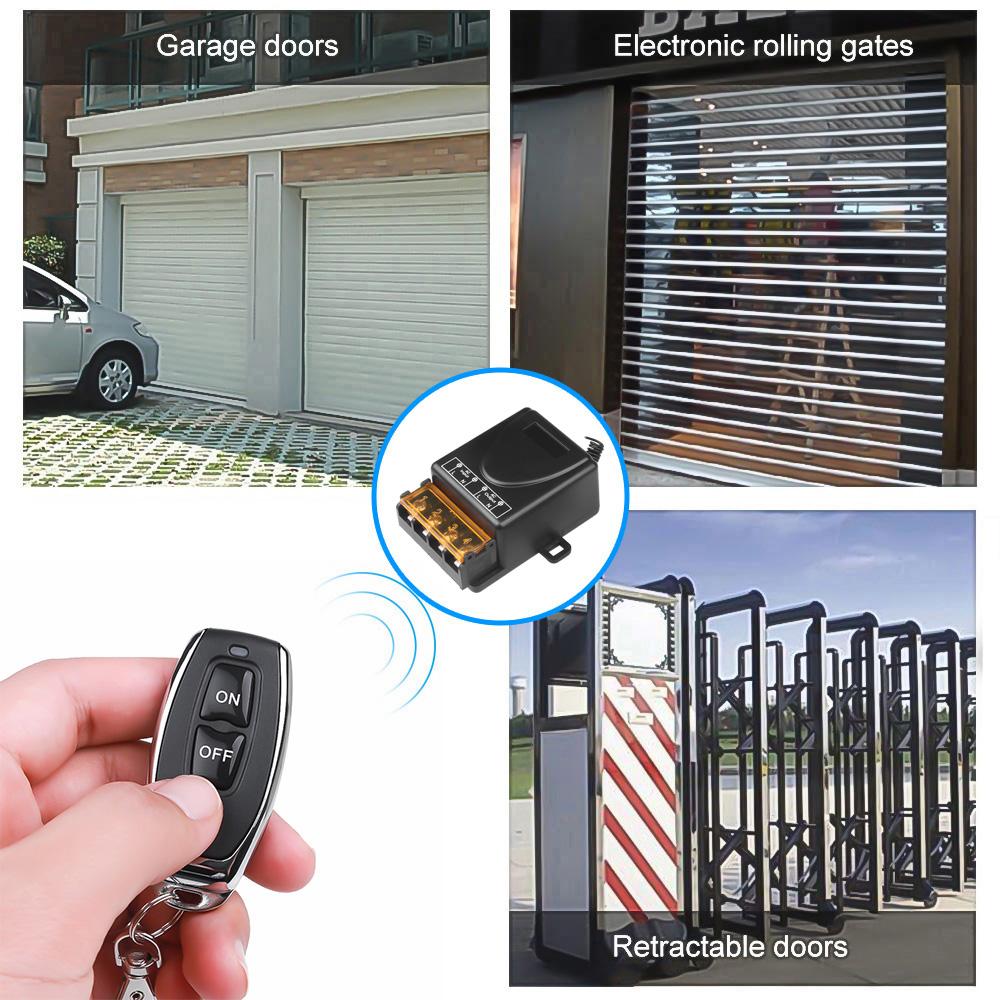 433Mhz Wireless Remote Control Switch AC 110V 220V 10A Relay 1CH Receiver Controller and 2 botton RF433 Mhz Transmitter