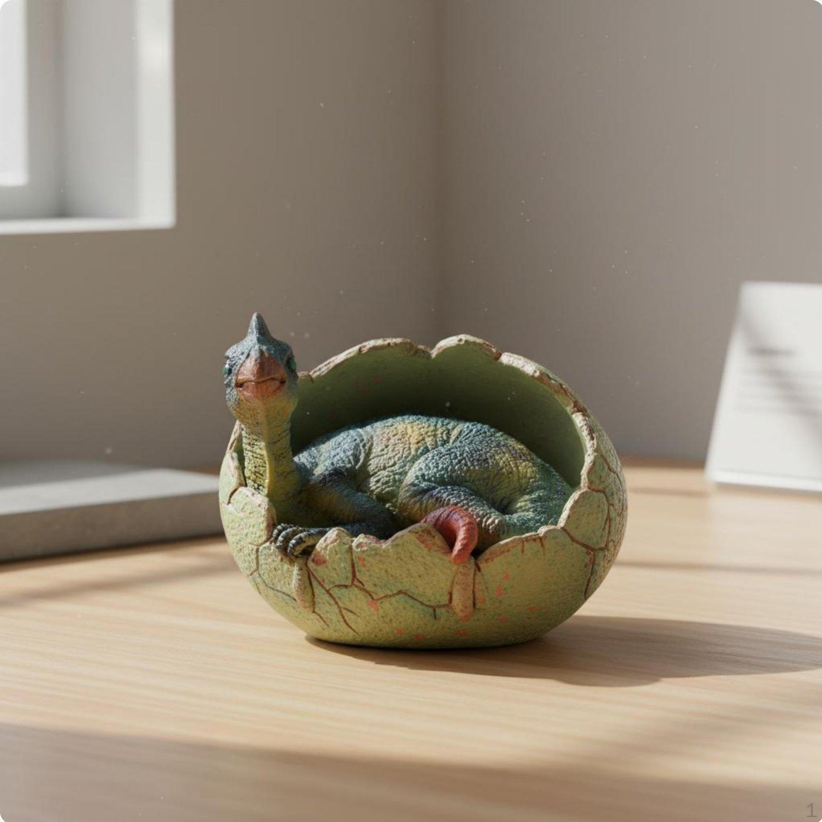 Hatching Dinosaur Egg Toy Prehistoric Themed Realistic Design Figure for