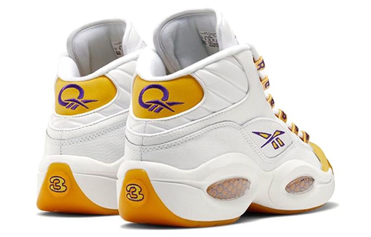 Reebok Question Mid Yellow Toe White/Yellow Men's Sneakers
