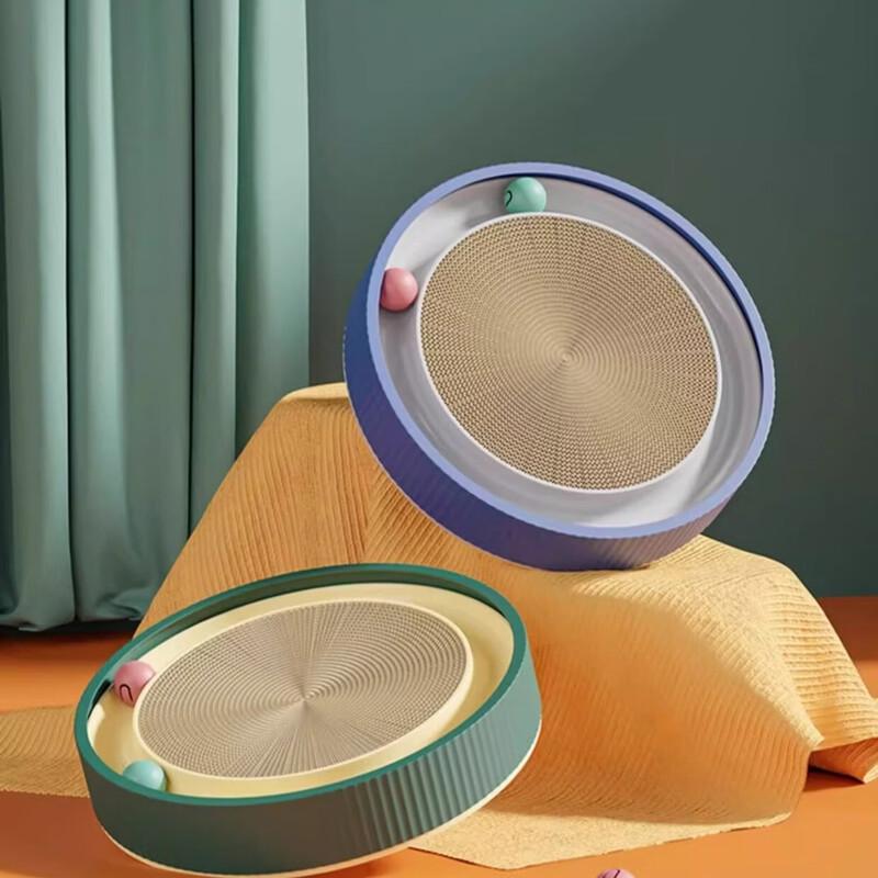 QIO Vertical Corrugated Cat Scratcher with Ball