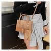 Fashion Solid Color Simple Crocodile Letters Tassel Casual Atmosphere Shoulder Handbag Bag For Women