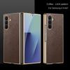 Luxury Business Sle Lichee Leather Skin Feel Phone Case for Samsung Galaxy Z Fold 7 Plating Shockproof Protect Back Cover