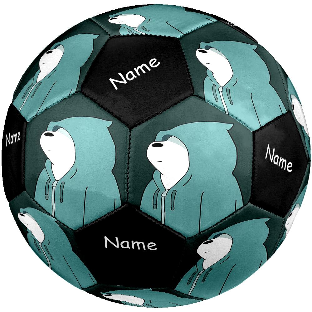 Custom Name We Bare Bears Theme Size 5 Soccer Ball, Suitable for Both Indoor and Outdoor Matches, a Gift Suitable for Everyone.
