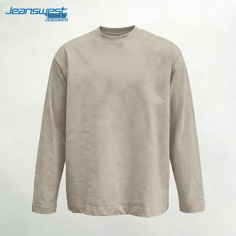 Jeanswest Men's 2026 New Autumn Pure Cotton Long Sleeve Base Layer T-shirt