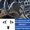 1Set Real Carbon Fiber For Alfa Romeo 159 2004-2011 Car Steering Wheel Button Panel Trim Stickers Car Interior Accessories