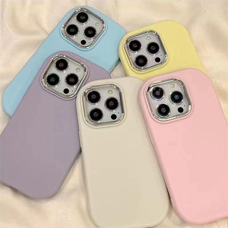 Solid Color Fat Dundo Is Suitable for IPhone15 Simple 16promax Mobile Phone Case 14/13pro Anti-fall 12 Electroplating