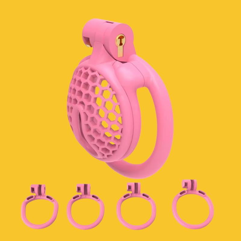 Mini Beehive Chastity Lock for Men Breathable CB Lock Chastity Device Sexy Toy Cock Cage for Adult Fun Supplies