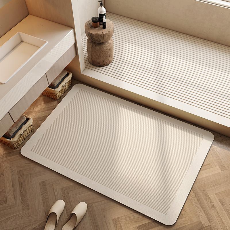 Diatomaceous Earth Floor Mat Home Bathroom Mat Door Entrance Dirt Resistant Absorbent Bath Rug