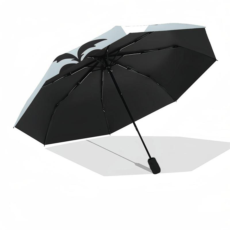 1pc Tropical Sunset Island Scene Umbrella with Plastic Handle, Suitable for All Seasons Outdoor PT403