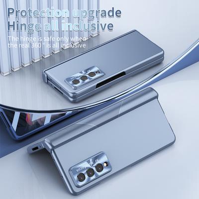 Samsung Galaxy Z Fold 5 3 5G için Düşmeyen Kalem Tutucu Sert Kılıf fold5 Fold4 Fold 4 Fold3 Zfold3 Temperli Cam Filmi ile