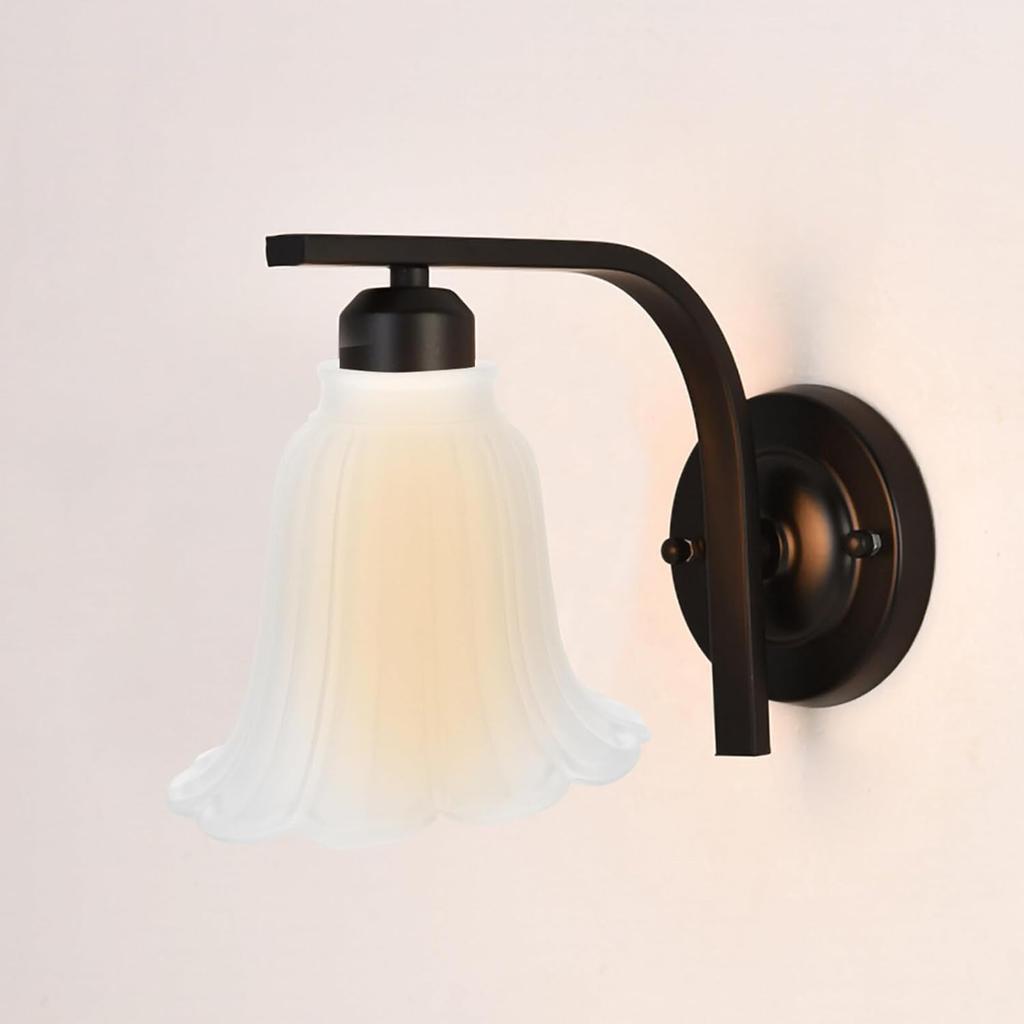 Glass Lamp Shade Replacement, Shape Frosted Glass, 5.70 Inch Diameter, White, for Table Lamps, Ceiling Lamps, Pendant Lamps, Home Decor