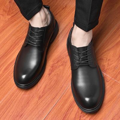 Jesienne nowe buty skórzane ze zwiększeniem wysokości wewnętrznej 6CM buty codzienne do sukienki buty męskie buty ślubne brytyjskie buty zwiększające wysokość transgraniczne