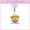 Straw Hat Dog Plush Keychain With Cute 3d Design For Bag Decor
