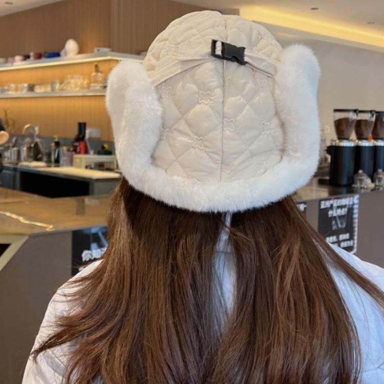 Warm plush big head circumference men's and women's cycling cold-proof plush warm ski cap windproof ear cap