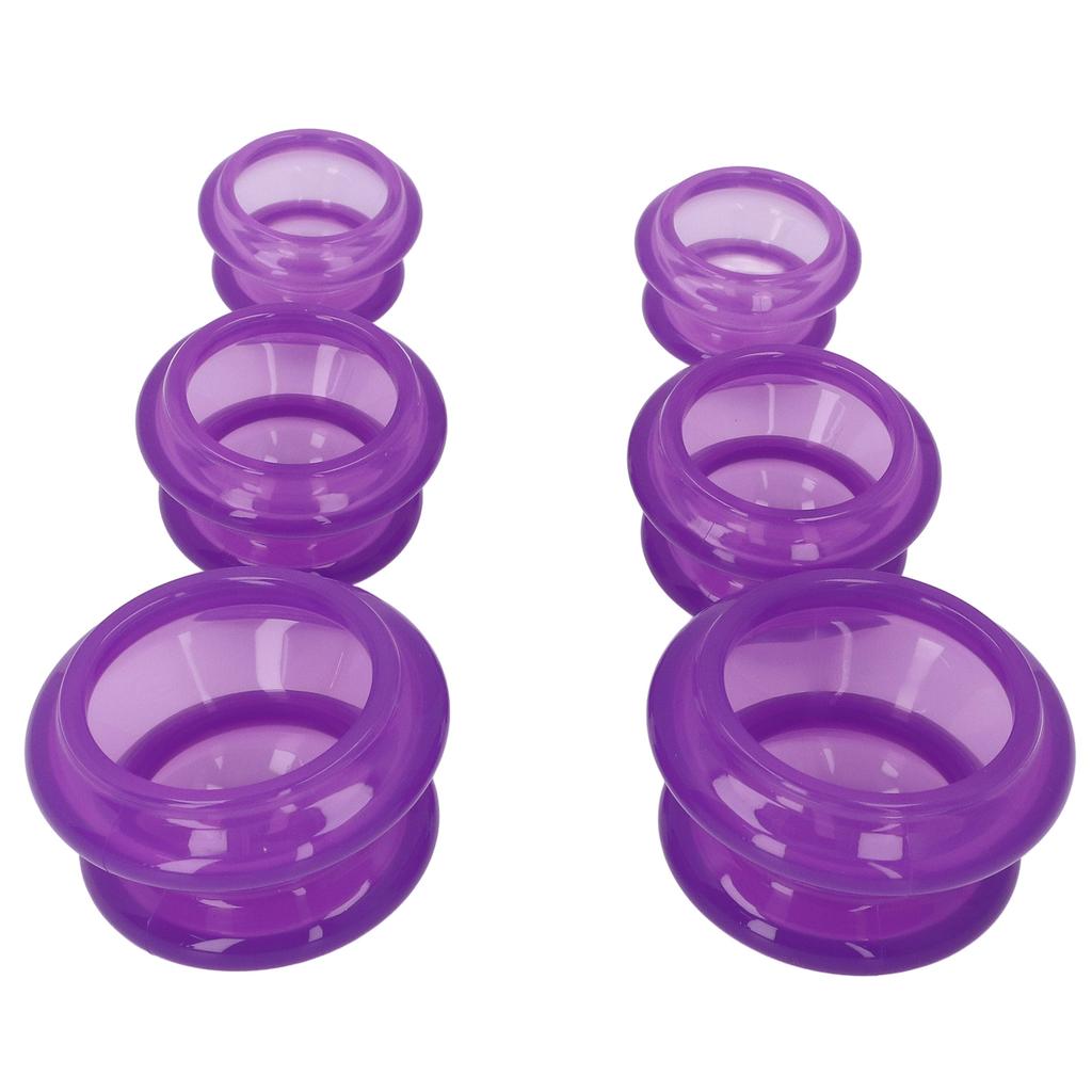 6 Stück Silikon Schröpfset Hohe Transparenz Nassabsorption Unterdruckmassage Schaben