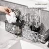 Wall-Mounted Suction Cup Face Towel Storage Box for Bathroom