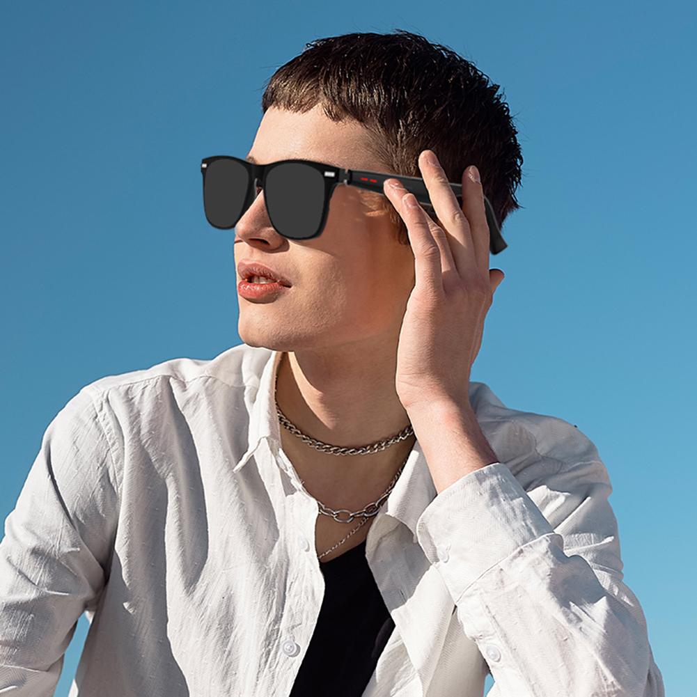 Smart Glasses AI Voice Assistant BT Audio Glasses Open Ear Sound Mic & Speakers Outdoor Sport Glasses with Camera for Women Men