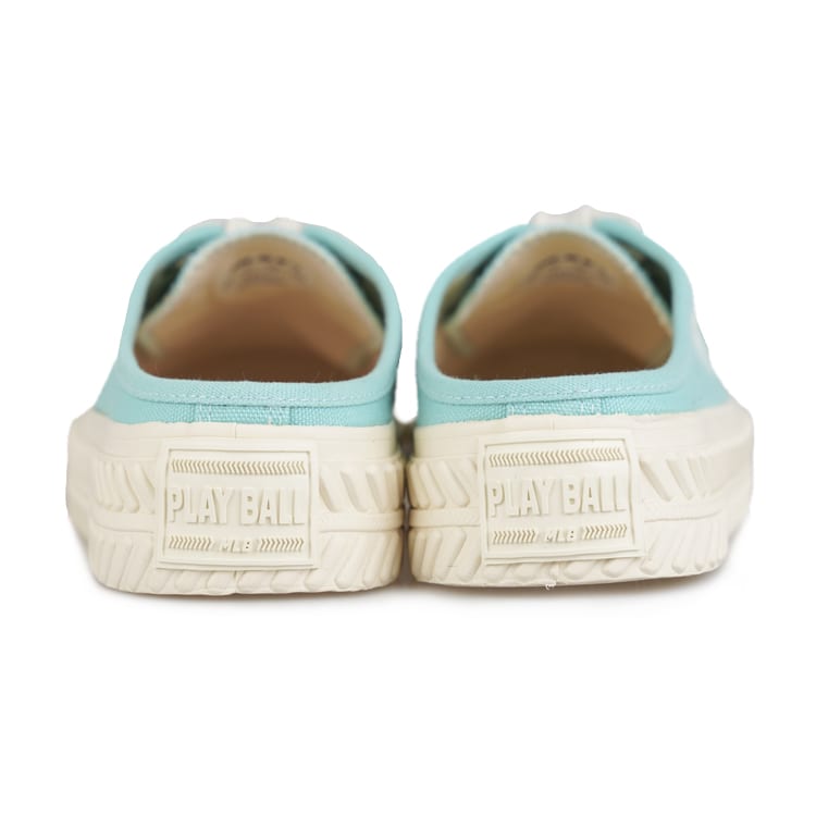 MLB Playball Mule Mules Slip Resistant Abrasion Resistant Low top Canvas Shoes Unisex Green 32SHS1111-50T