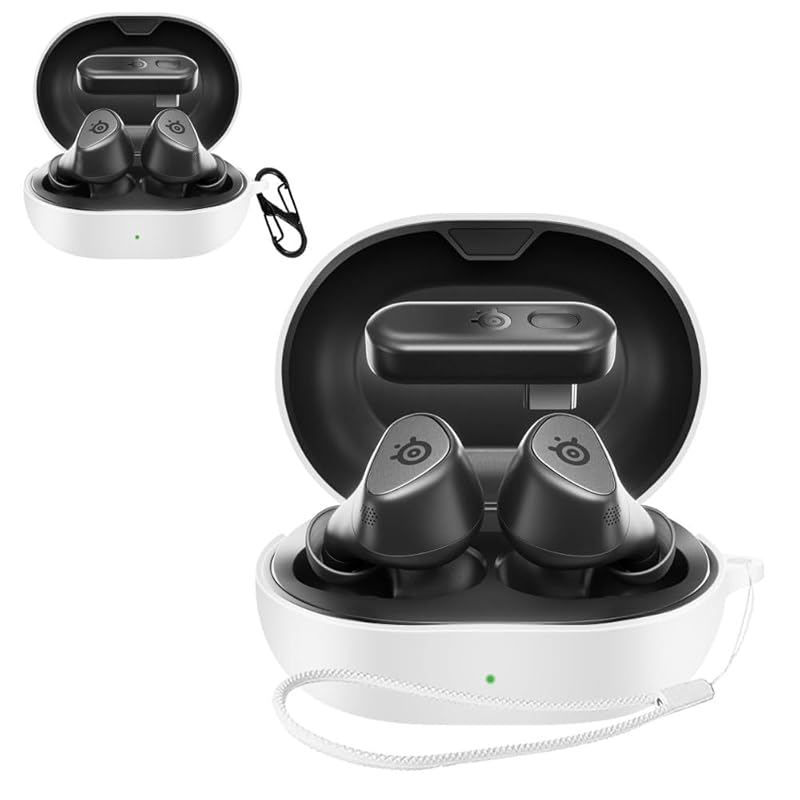 

For SteelSeries Arctis GameBuds case [HVUYAL] Equipped with a hook to prevent loss lightweight Scratch prevention dustproof Hard to get hurt Soft