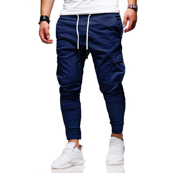 New Autumn And Winter Classic Three-Dimensional Patch Pocket Small Leg Pants With Elastic Drawstring For Sports Long Casual Pants Jogging Pants