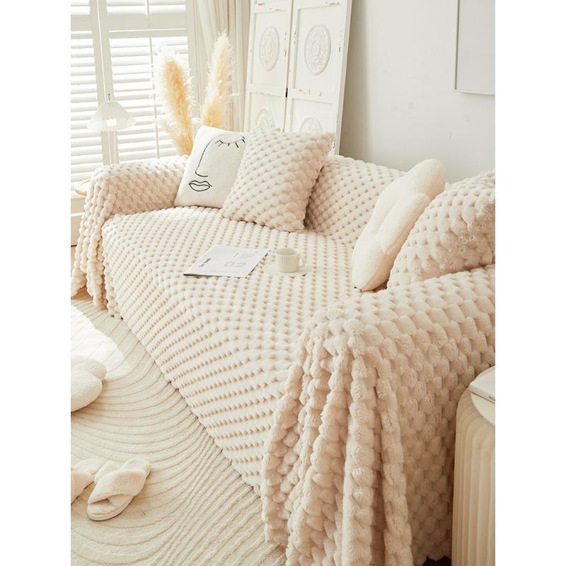 

Плюшевое полотенце для дивана, утолщенное зимнее противоскользящее одеяло, универсальный чехол для диванной подушки, тканевый чехол 180*130cm