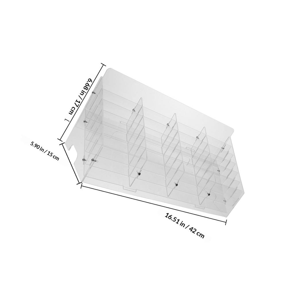 Multi-Compartment Phone Storage Box Acrylic Desktop Organizer For Office Meeting Room Business Card Holder Small Items Keeper