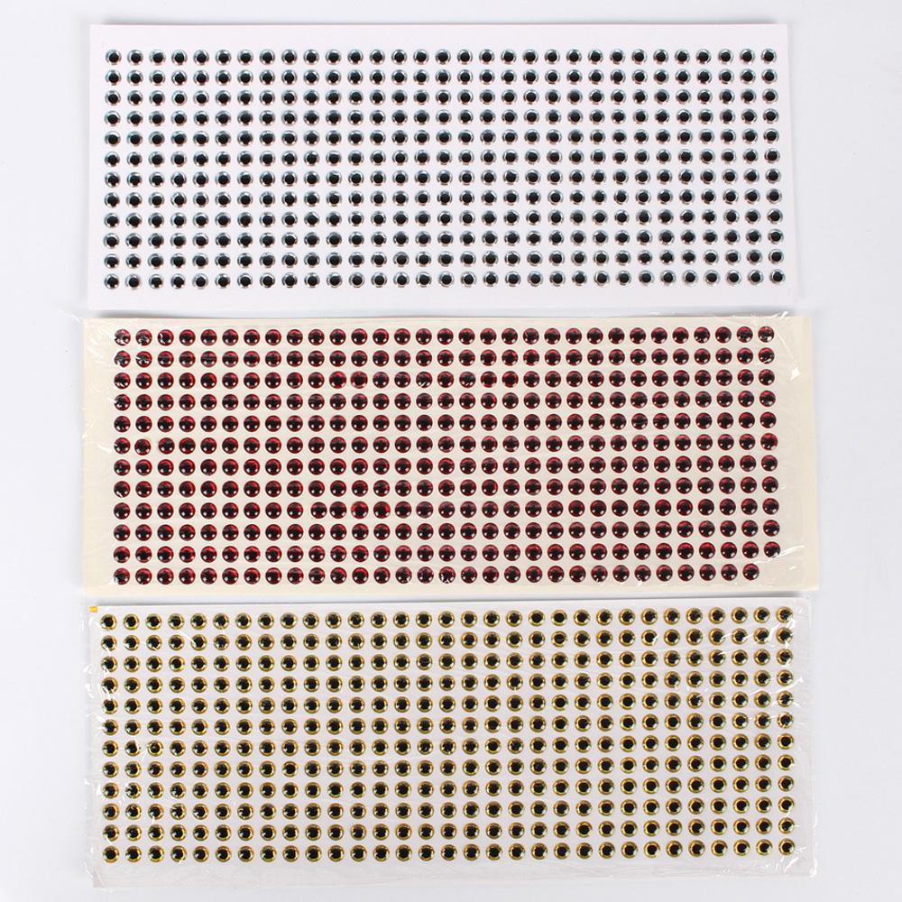 500Pcs*3mm/4mm/5mm/6mm/7mm/8mm/9mm Red 3D Holographic Fishing Lure Eyes, Fly Tying, Jig, Lure Baits Making